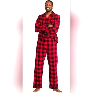 Wondershop Mens XXL Plaid Flannel Pajama Set Buffalo Check Red Black New